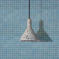 Conical Terrazzo Pendant Light - Nordic Hanging Lamp Kit with Black/White Design - Ideal for Table Lighting