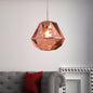 Contemporary 1-Light Pendant Lamp – Acrylic Shade in Black/Silver/Blue Diamond – Ceiling Hanging Light