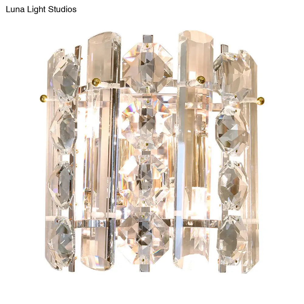 Lámpara de pared contemporánea DecorBites™ de 2 luces con pantalla de cristal para sala de estar