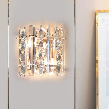 Lámpara de pared contemporánea DecorBites™ de 2 luces con pantalla de cristal para sala de estar