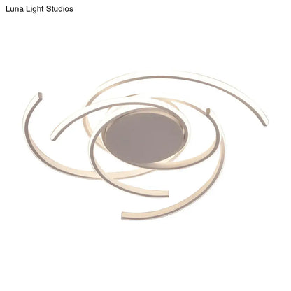 Lámpara de techo empotrada DecorBites™ Contemporary Twisted de 22"/29.5" de ancho - LED, acrílica - Blanca/Negra