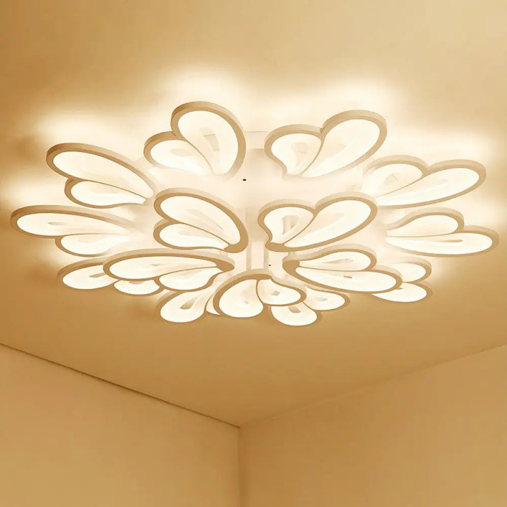 DecorBites™ DecorBites™ Contemporary Acrylic Butterfly Flush Mount LED Ceiling Light in White