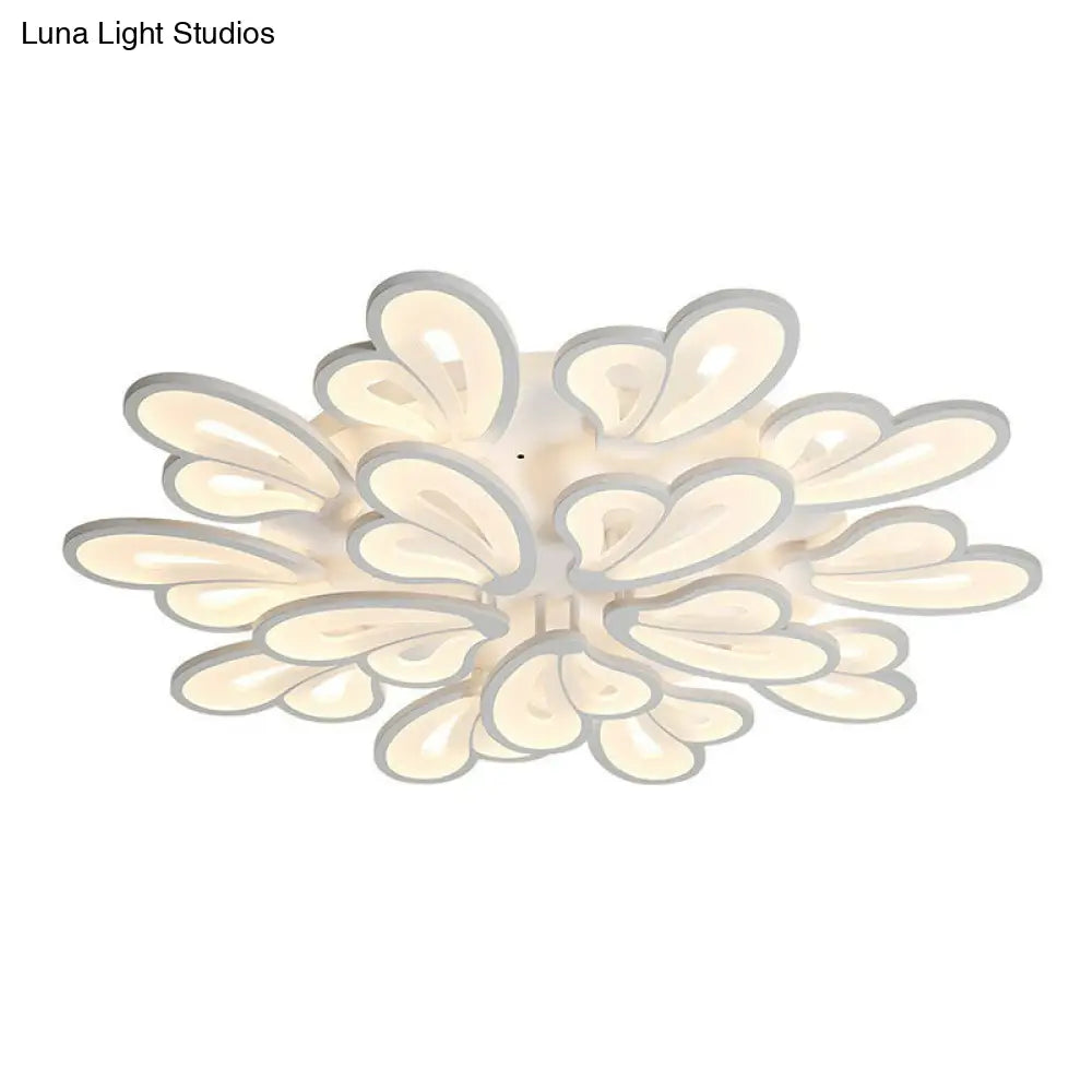 DecorBites™ DecorBites™ Contemporary Acrylic Butterfly Flush Mount LED Ceiling Light in White