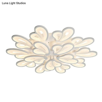 DecorBites™ DecorBites™ Contemporary Acrylic Butterfly Flush Mount LED Ceiling Light in White