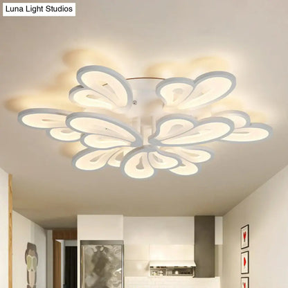 DecorBites™ DecorBites™ Contemporary Acrylic Butterfly Flush Mount LED Ceiling Light in White