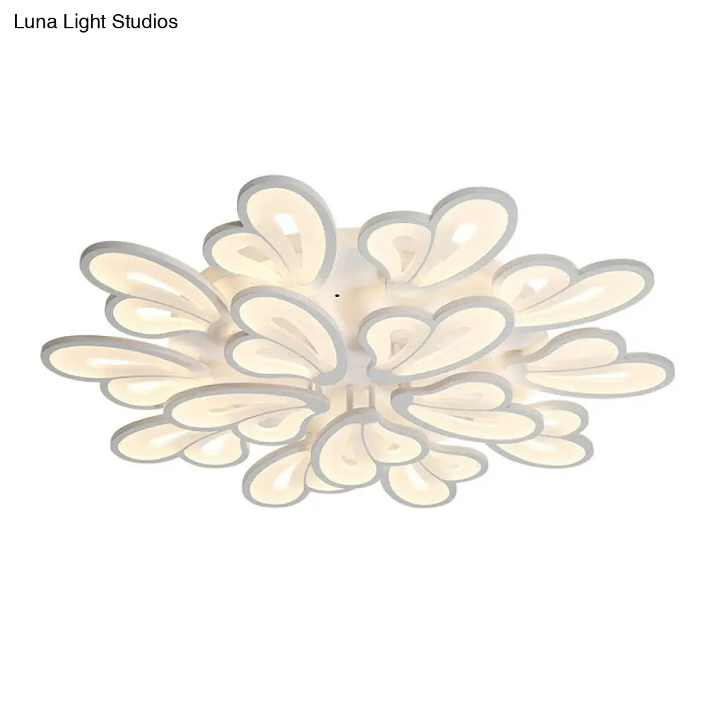 DecorBites™ DecorBites™ Contemporary Acrylic Butterfly Flush Mount LED Ceiling Light in White