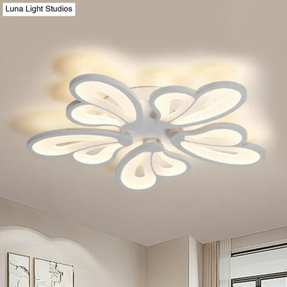 DecorBites™ DecorBites™ Contemporary Acrylic Butterfly Flush Mount LED Ceiling Light in White
