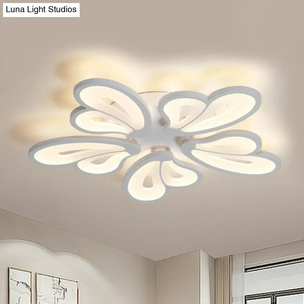 DecorBites™ DecorBites™ Contemporary Acrylic Butterfly Flush Mount LED Ceiling Light in White