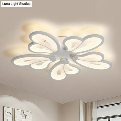 DecorBites™ DecorBites™ Contemporary Acrylic Butterfly Flush Mount LED Ceiling Light in White