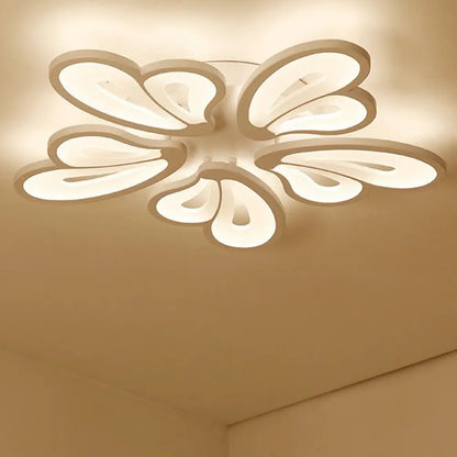 DecorBites™ DecorBites™ Contemporary Acrylic Butterfly Flush Mount LED Ceiling Light in White
