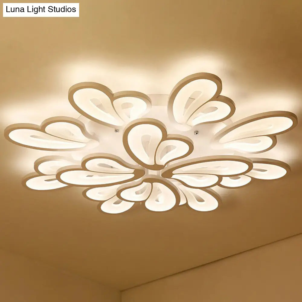 DecorBites™ DecorBites™ Contemporary Acrylic Butterfly Flush Mount LED Ceiling Light in White