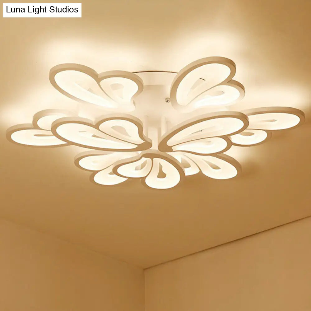DecorBites™ DecorBites™ Contemporary Acrylic Butterfly Flush Mount LED Ceiling Light in White