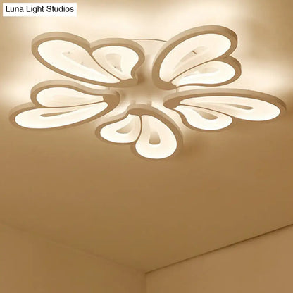 DecorBites™ DecorBites™ Contemporary Acrylic Butterfly Flush Mount LED Ceiling Light in White