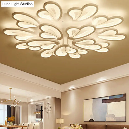 DecorBites™ DecorBites™ Contemporary Acrylic Butterfly Flush Mount LED Ceiling Light in White