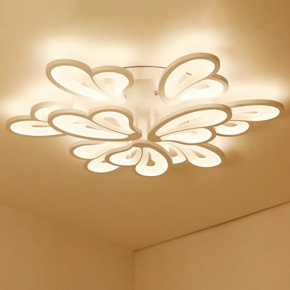 DecorBites™ DecorBites™ Contemporary Acrylic Butterfly Flush Mount LED Ceiling Light in White