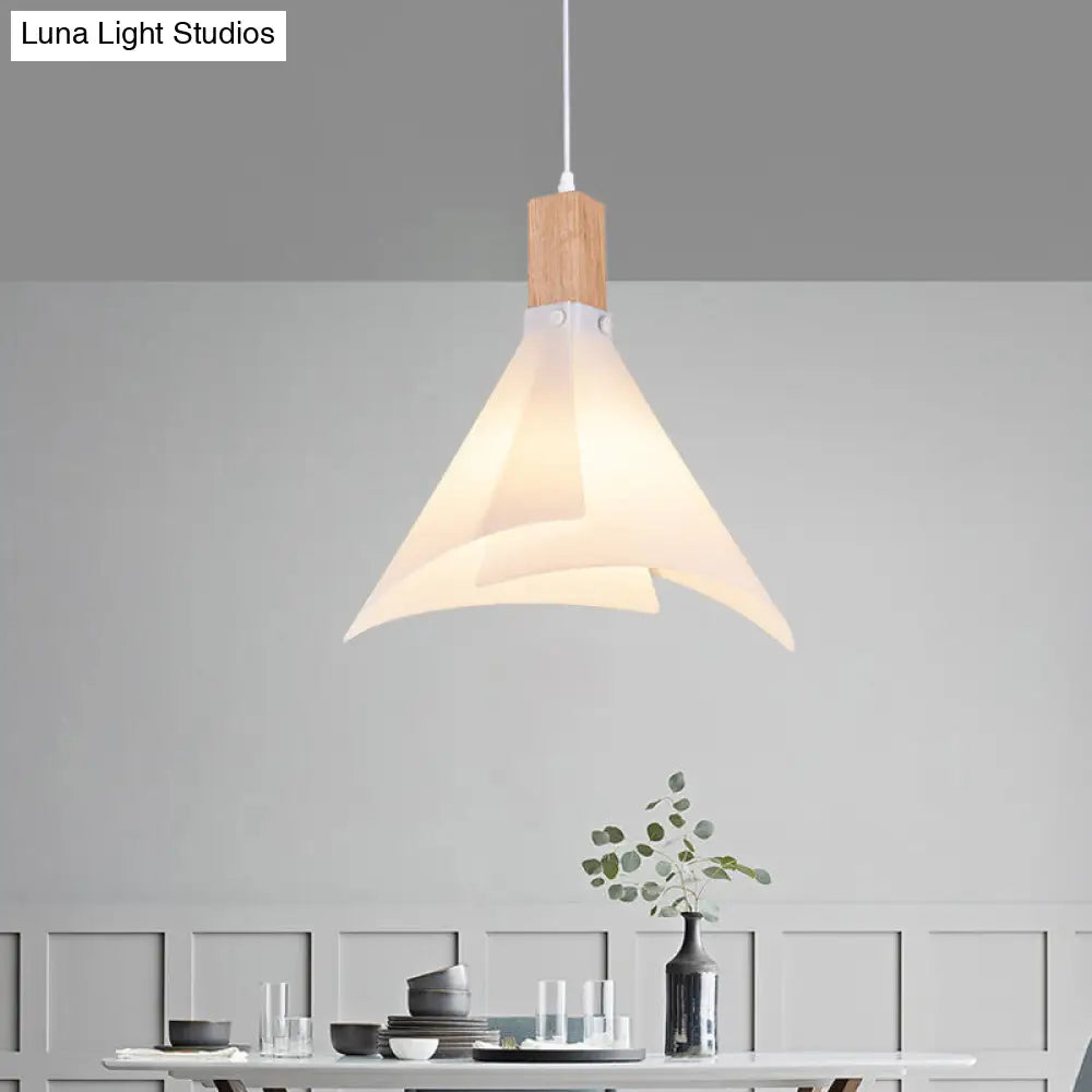 Contemporary Acrylic Cone Ceiling Lamp: Creative 1-Bulb Pendant Lighting for Living Room