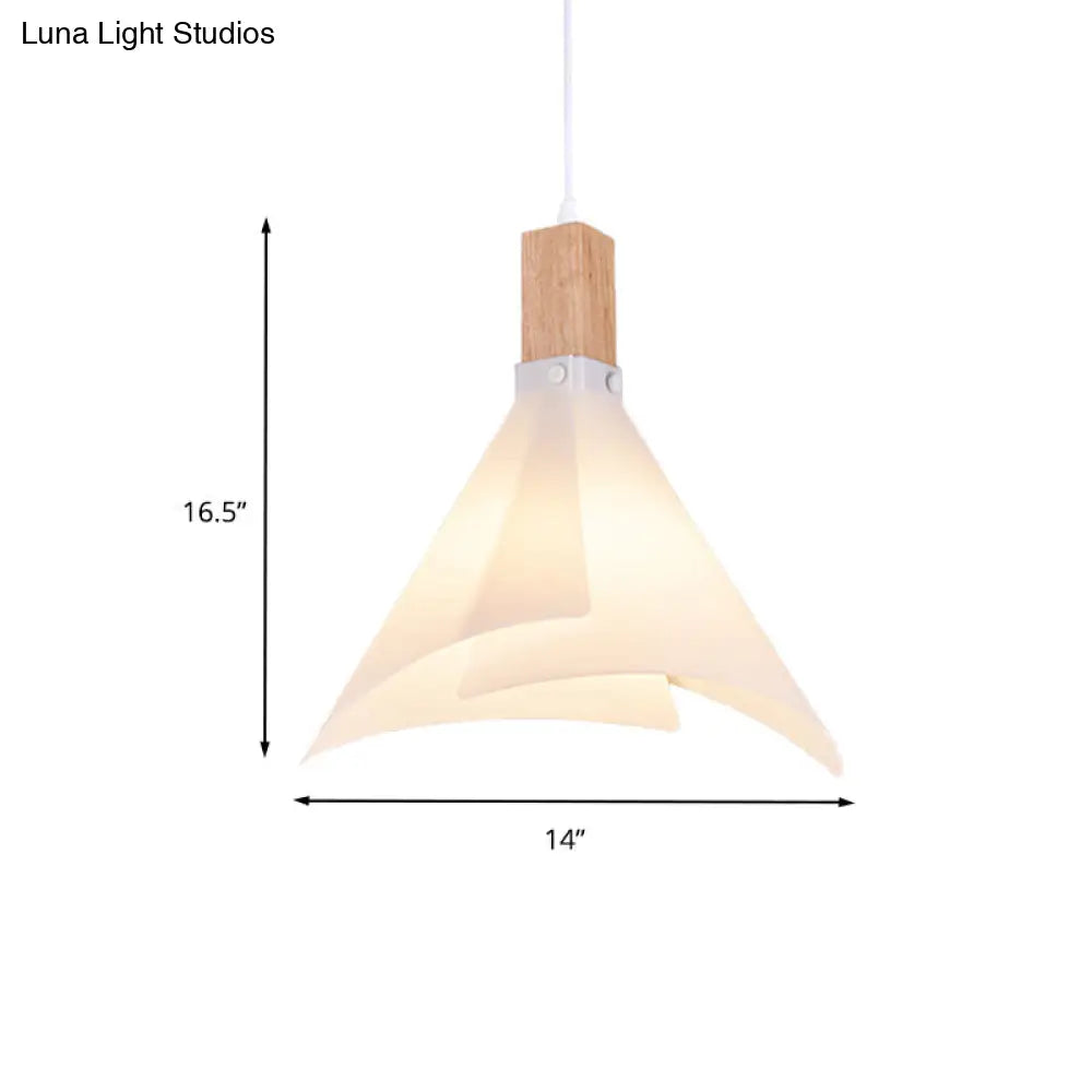 Contemporary Acrylic Cone Ceiling Lamp: Creative 1-Bulb Pendant Lighting for Living Room