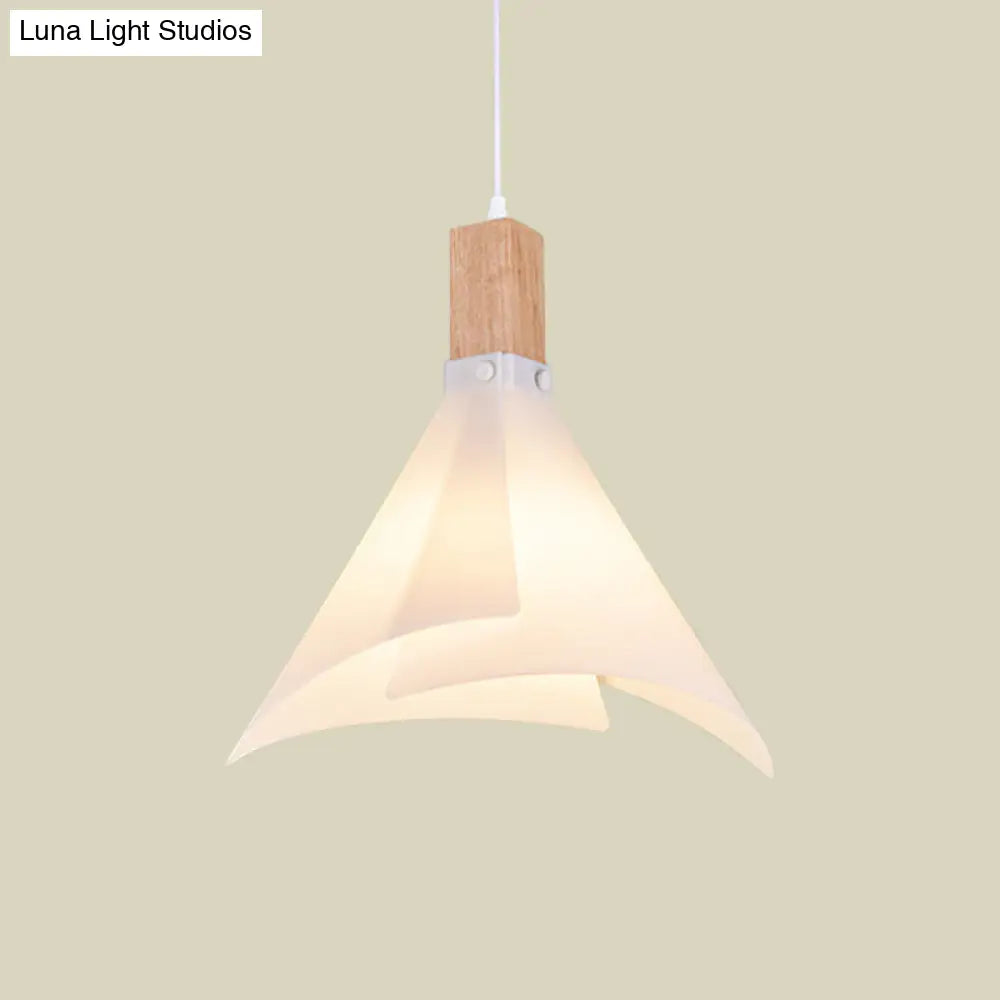 Contemporary Acrylic Cone Ceiling Lamp: Creative 1-Bulb Pendant Lighting for Living Room