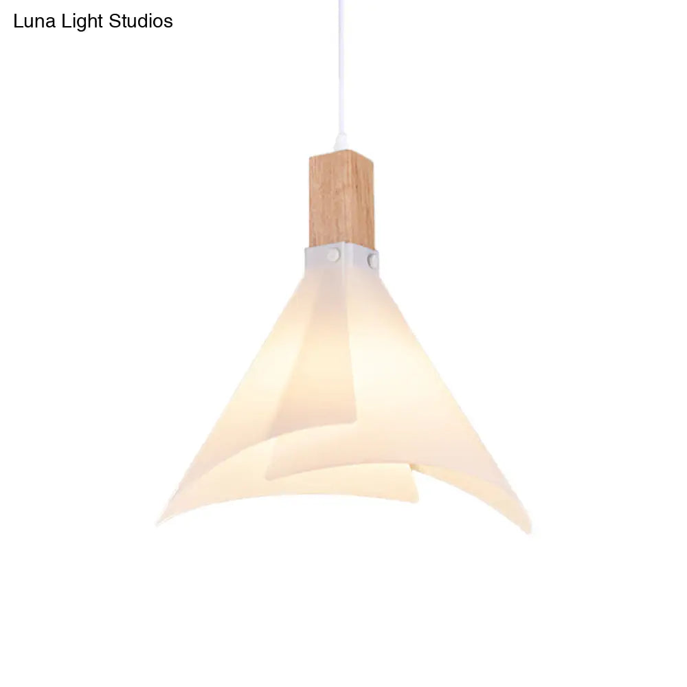 Contemporary Acrylic Cone Ceiling Lamp: Creative 1-Bulb Pendant Lighting for Living Room