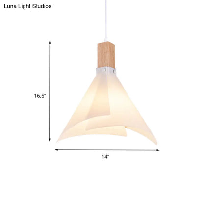 Contemporary Acrylic Cone Ceiling Lamp: Creative 1-Bulb Pendant Lighting for Living Room