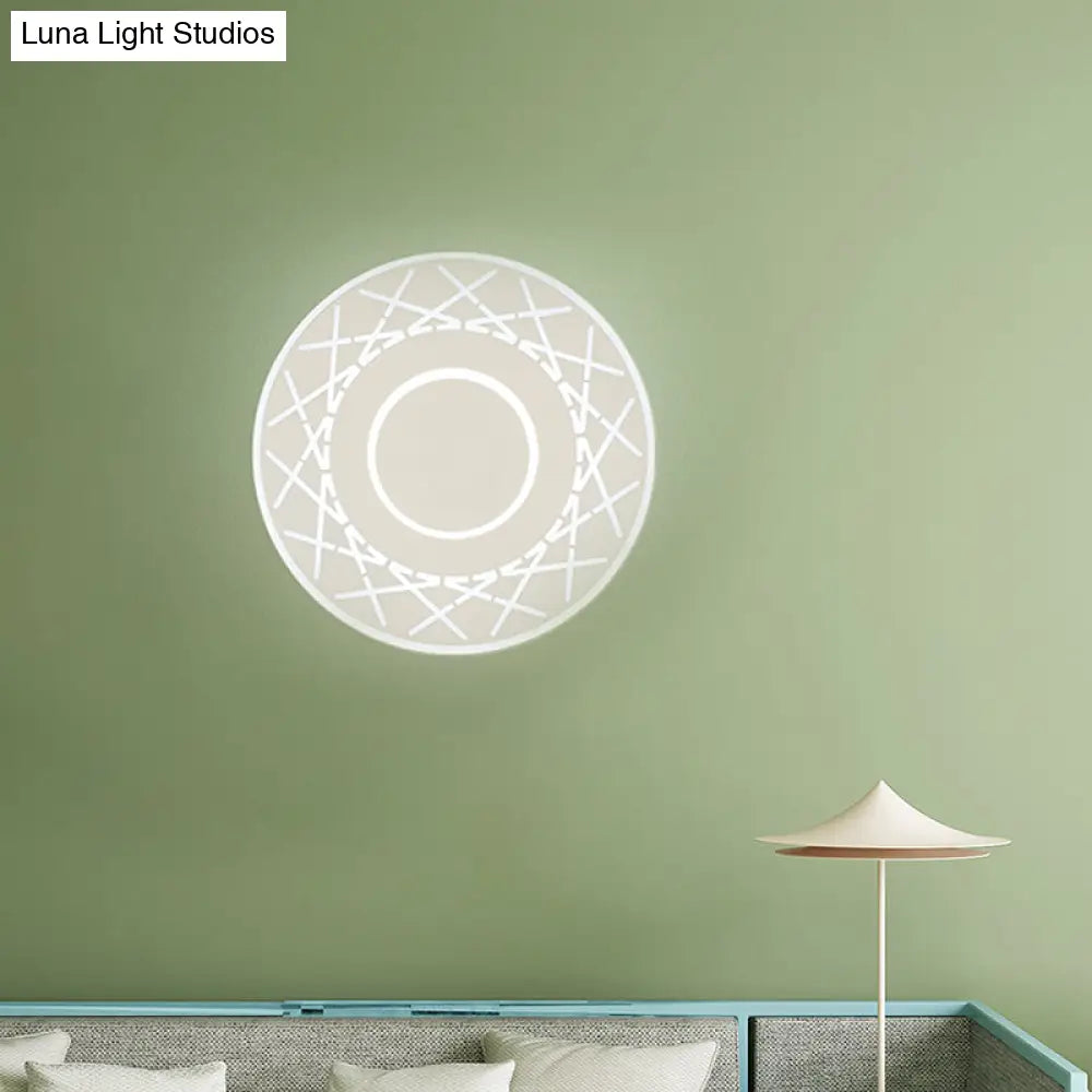 Aplique de pared contemporáneo DecorBites™ de acrílico: Aplique LED blanco y negro para sala de estar - Luz cálida/blanca