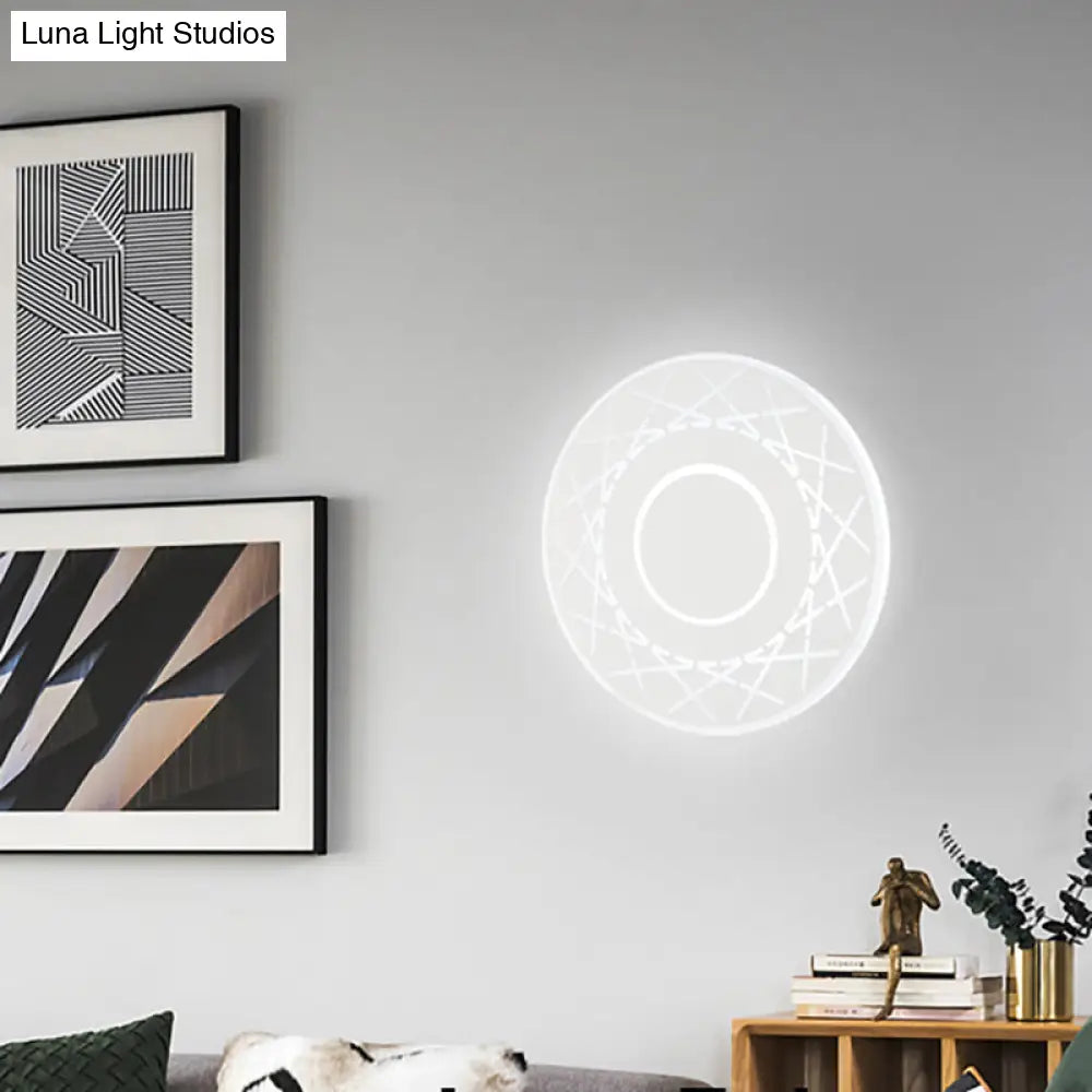 Aplique de pared contemporáneo DecorBites™ de acrílico: Aplique LED blanco y negro para sala de estar - Luz cálida/blanca