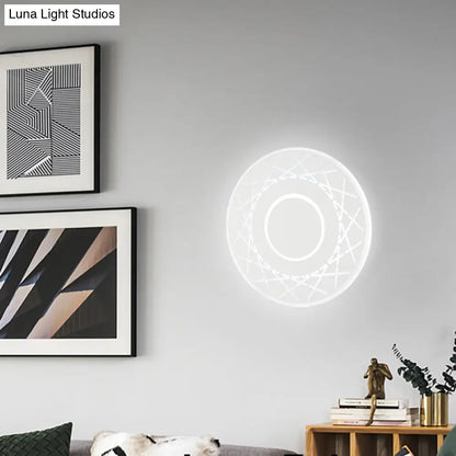 Aplique de pared contemporáneo DecorBites™ de acrílico: Aplique LED blanco y negro para sala de estar - Luz cálida/blanca