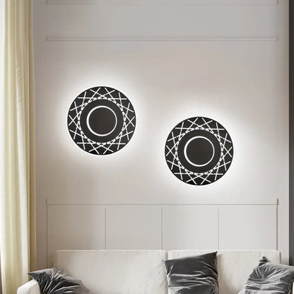 Aplique de pared contemporáneo DecorBites™ de acrílico: Aplique LED blanco y negro para sala de estar - Luz cálida/blanca