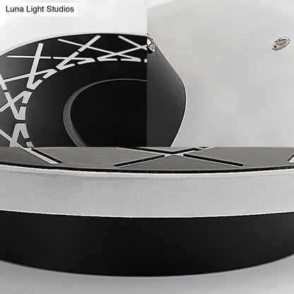 Aplique de pared contemporáneo DecorBites™ de acrílico: Aplique LED blanco y negro para sala de estar - Luz cálida/blanca