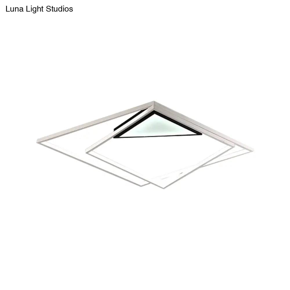 DecorBites™ DecorBites™ Contemporary Acrylic Flush Mount Ceiling Light in White - Ideal for Bedrooms