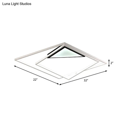 DecorBites™ DecorBites™ Contemporary Acrylic Flush Mount Ceiling Light in White - Ideal for Bedrooms