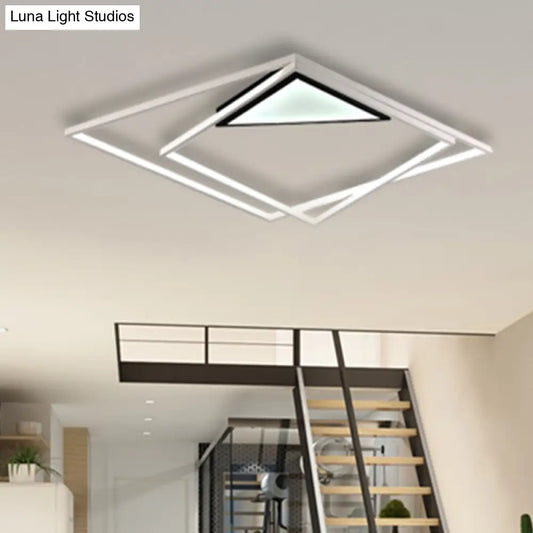 DecorBites™ DecorBites™ Contemporary Acrylic Flush Mount Ceiling Light in White - Ideal for Bedrooms