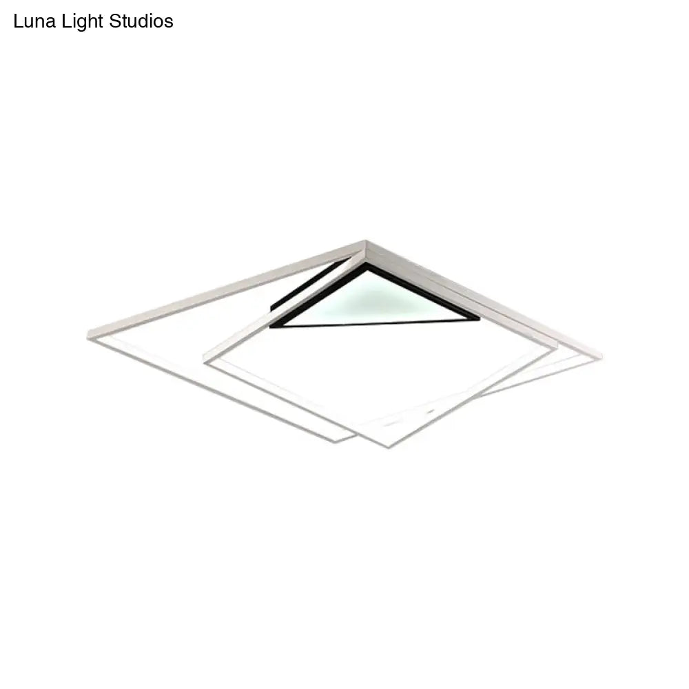 DecorBites™ DecorBites™ Contemporary Acrylic Flush Mount Ceiling Light in White - Ideal for Bedrooms