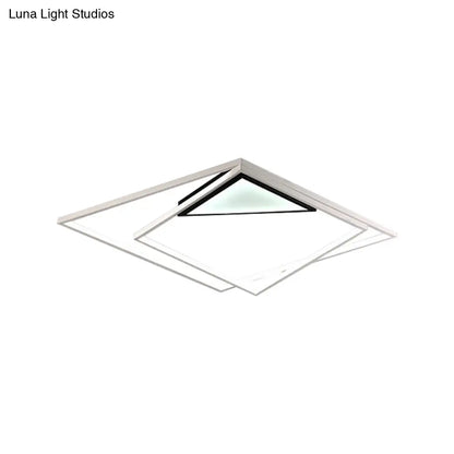 DecorBites™ DecorBites™ Contemporary Acrylic Flush Mount Ceiling Light in White - Ideal for Bedrooms