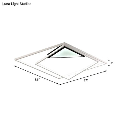 DecorBites™ DecorBites™ Contemporary Acrylic Flush Mount Ceiling Light in White - Ideal for Bedrooms