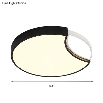 Lámpara de techo circular LED contemporánea DecorBites™ de acrílico, empotrada, en negro, con colores cálido, blanco y neutro. Disponible en 40,6 cm/49,5 cm de ancho, ideal para dormitorio.