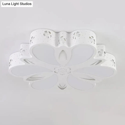Lámpara de techo LED empotrada DecorBites™ de acrílico contemporáneo: Diseño floral calado, iluminación cálida/blanca/3 colores