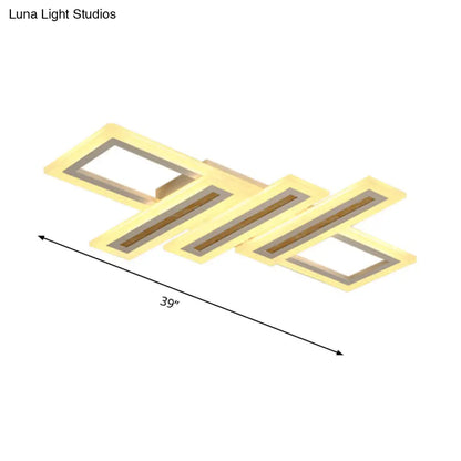 DecorBites™ DecorBites™ Contemporary Acrylic LED Flush Mount Ceiling Light in White with Warm/Inner Warm/White Light, Various Widths Available