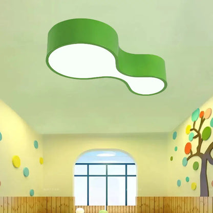 DecorBites™ DecorBites™ Contemporary Acrylic LED Flush Mount Light for Kindergarten - Red/Yellow/Blue/Green Gourd Shape - Third Gear/White Light