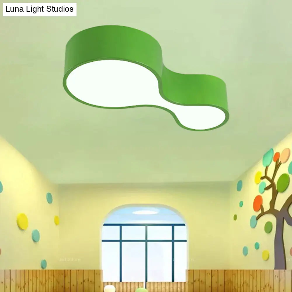 DecorBites™ DecorBites™ Contemporary Acrylic LED Flush Mount Light for Kindergarten - Red/Yellow/Blue/Green Gourd Shape - Third Gear/White Light