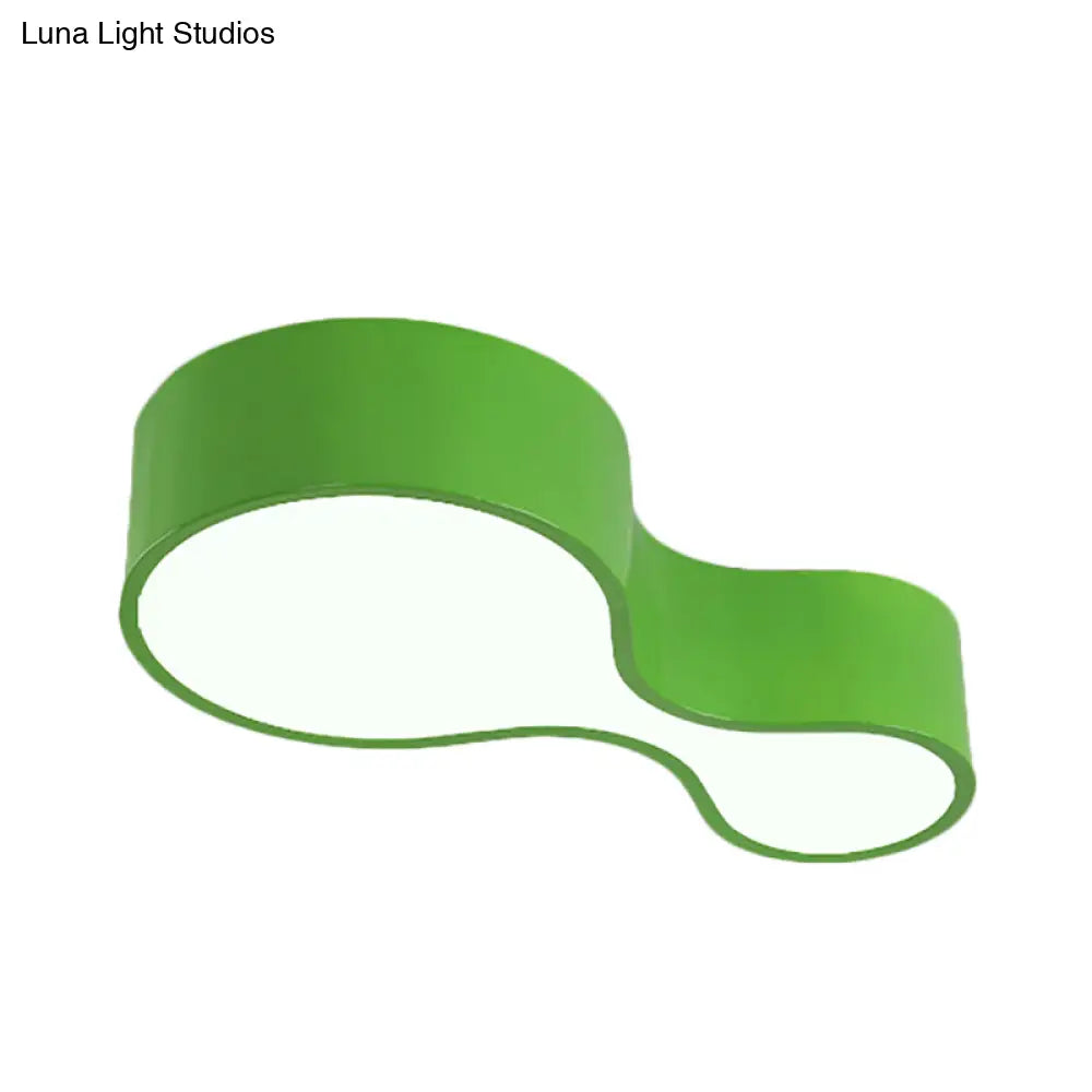 DecorBites™ DecorBites™ Contemporary Acrylic LED Flush Mount Light for Kindergarten - Red/Yellow/Blue/Green Gourd Shape - Third Gear/White Light