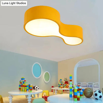 DecorBites™ DecorBites™ Contemporary Acrylic LED Flush Mount Light for Kindergarten - Red/Yellow/Blue/Green Gourd Shape - Third Gear/White Light