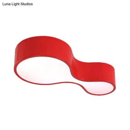 DecorBites™ DecorBites™ Contemporary Acrylic LED Flush Mount Light for Kindergarten - Red/Yellow/Blue/Green Gourd Shape - Third Gear/White Light