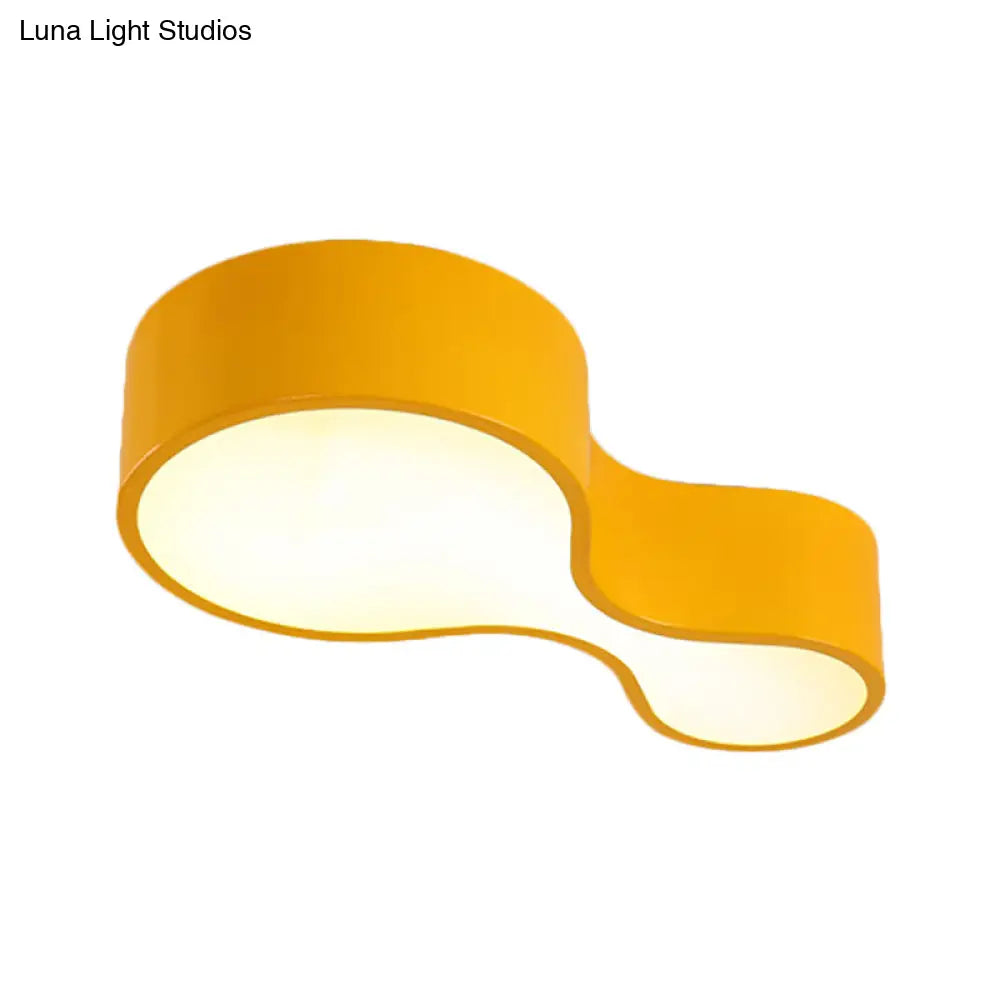 DecorBites™ DecorBites™ Contemporary Acrylic LED Flush Mount Light for Kindergarten - Red/Yellow/Blue/Green Gourd Shape - Third Gear/White Light