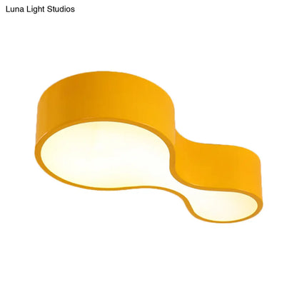 DecorBites™ DecorBites™ Contemporary Acrylic LED Flush Mount Light for Kindergarten - Red/Yellow/Blue/Green Gourd Shape - Third Gear/White Light