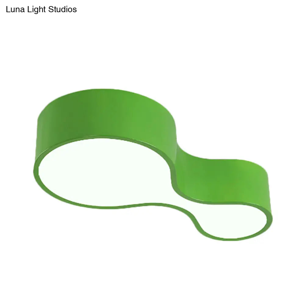 DecorBites™ DecorBites™ Contemporary Acrylic LED Flush Mount Light for Kindergarten - Red/Yellow/Blue/Green Gourd Shape - Third Gear/White Light