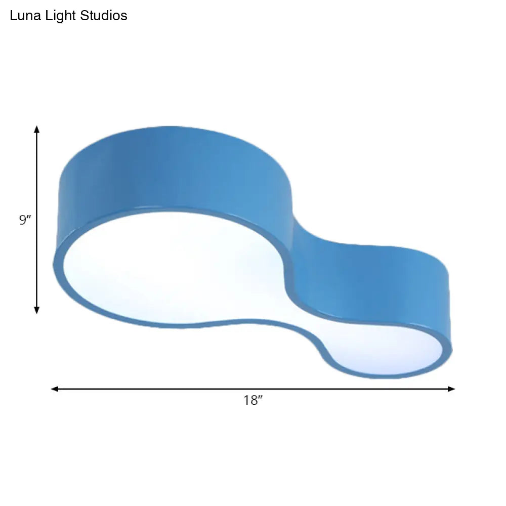 DecorBites™ DecorBites™ Contemporary Acrylic LED Flush Mount Light for Kindergarten - Red/Yellow/Blue/Green Gourd Shape - Third Gear/White Light