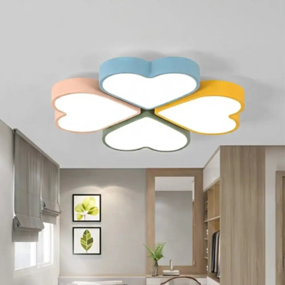 Lámpara de techo LED contemporánea DecorBites™ de acrílico blanco para dormitorio infantil