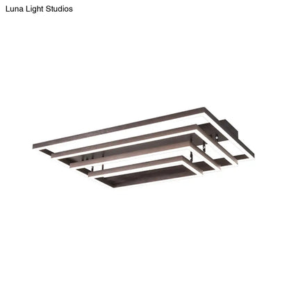 DecorBites™ DecorBites™ Contemporary Acrylic LED Pyramid Ceiling Light - Coffee Semi Flush Mount - Warm/White Light - 3/4/5 Layers