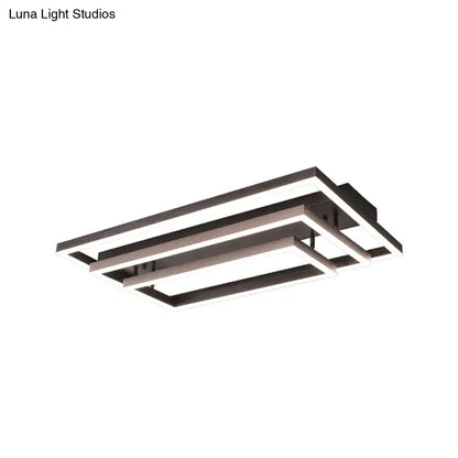 DecorBites™ DecorBites™ Contemporary Acrylic LED Pyramid Ceiling Light - Coffee Semi Flush Mount - Warm/White Light - 3/4/5 Layers